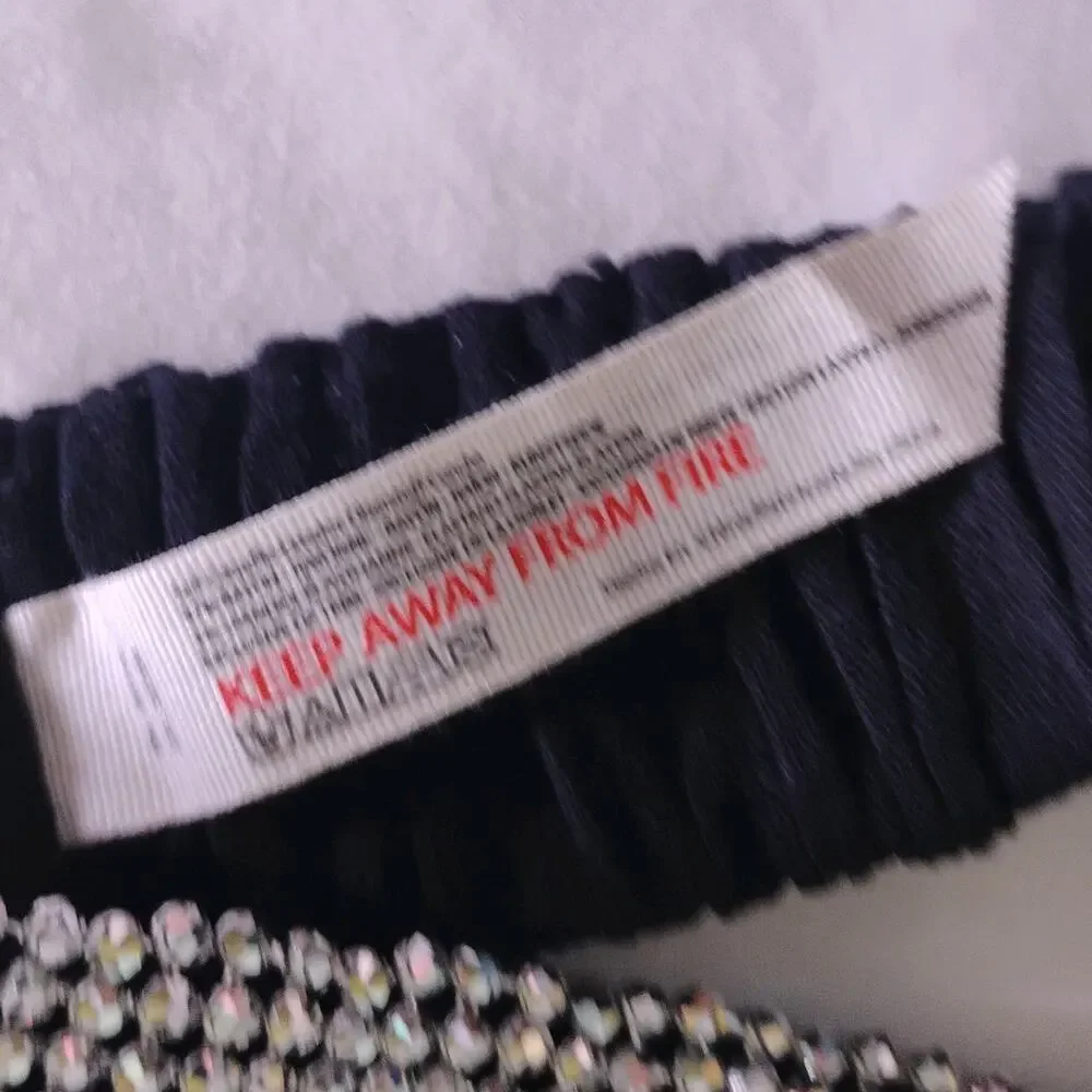 Free People Intimately Rhinestone Halter Bralette Black Adjustable Strap Size S